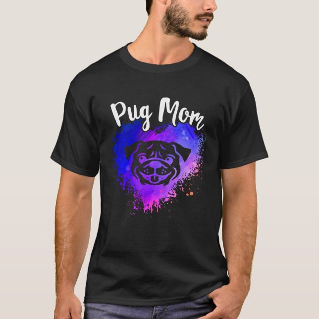 Pug mom Cute Dog Mom Pugs Mama Puppy Adorable Wome T-Shirt (Front)