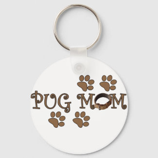 Pug Mom Key Ring