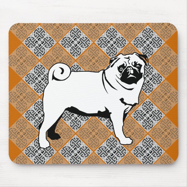 Pug Mops Mouse Pad (Front)