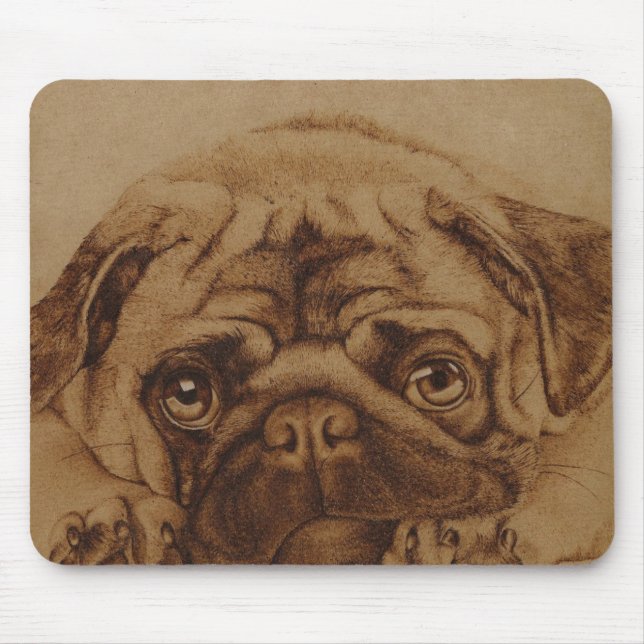 Pug Mouse Pad (Front)