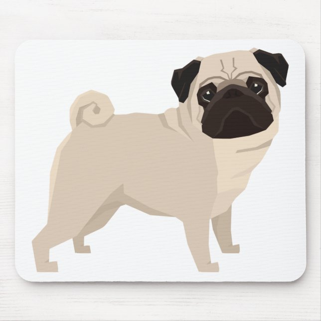 Pug Mouse Pad (Front)