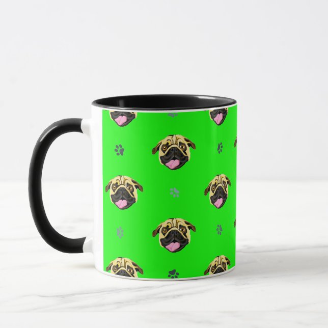 Pug Mug Green (Left)