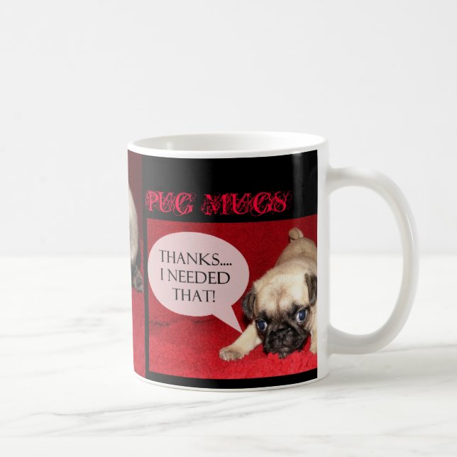PUG MUGS Caffinated (Right)