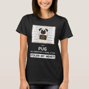 Pug Mugshot - Funny Pug Gift For Dog Lover Classic T-Shirt