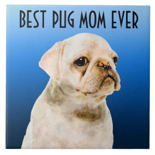 Pug Mum Ceramic Tile