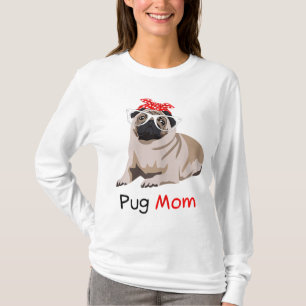 Pug Mum Dog Bandanna Pet Lover Gift Womens Pug T-Shirt