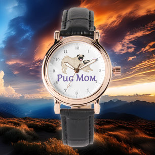 Pug Mum Pair Fawn Pugs Stylish Watch