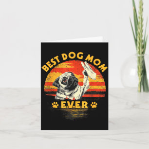 Pug mum retro sunset funny dog mother's day card