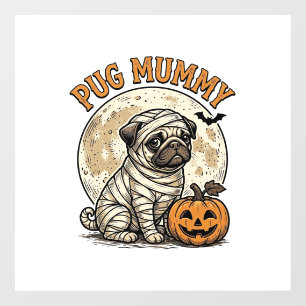 Pug Mummy Halloween Vintage Dog Shirt Design_1