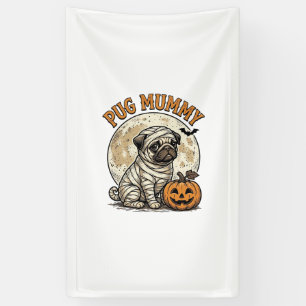 Pug Mummy Halloween Vintage Dog Shirt Design_1 Banner