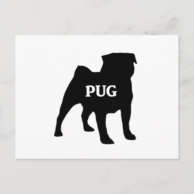 pug name silo.png postcard (Front)