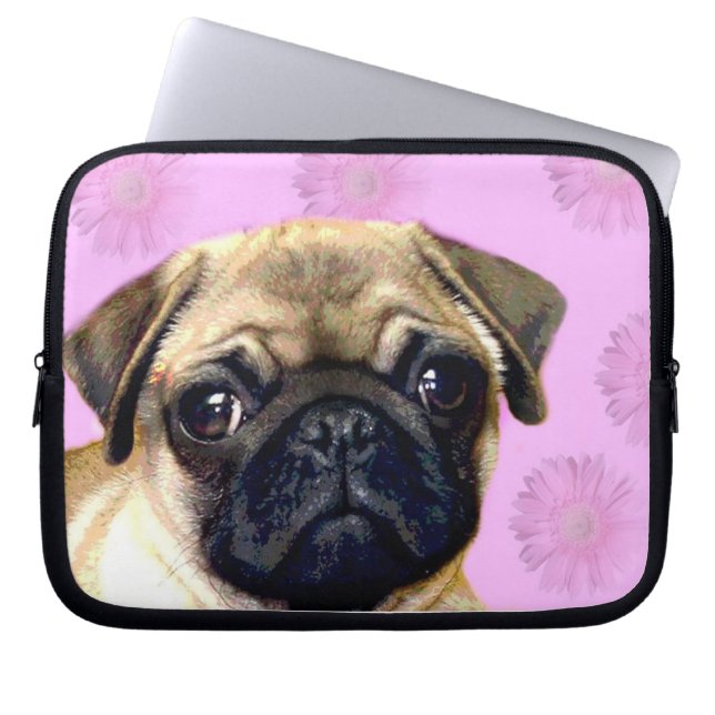Pug Neoprene Laptop Sleeve 10 inch (Front)