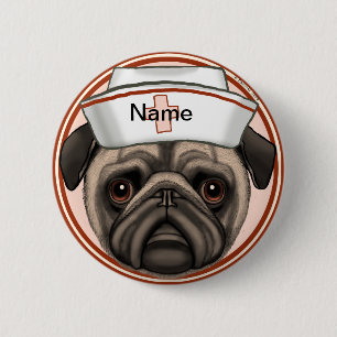 Pug Nurse Pin