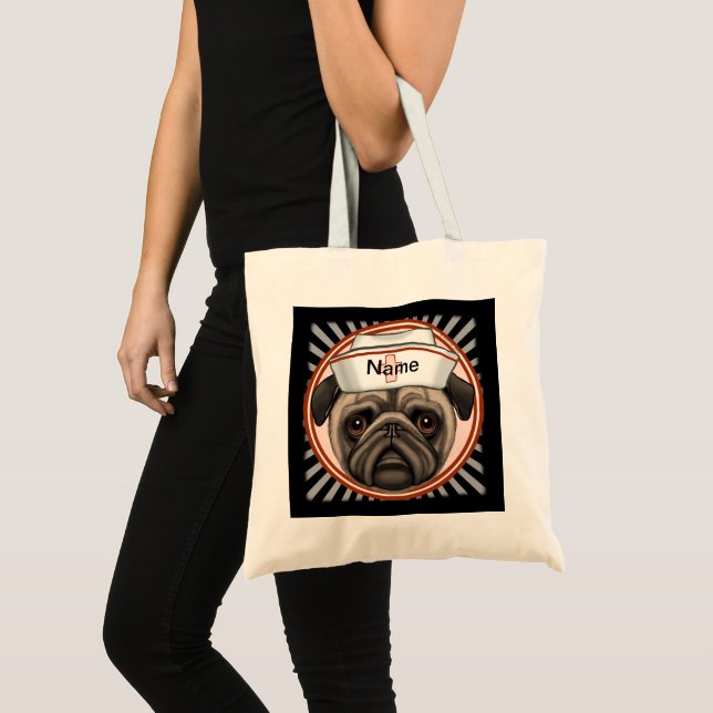 Pug nurse  tote bag (Front (Product))