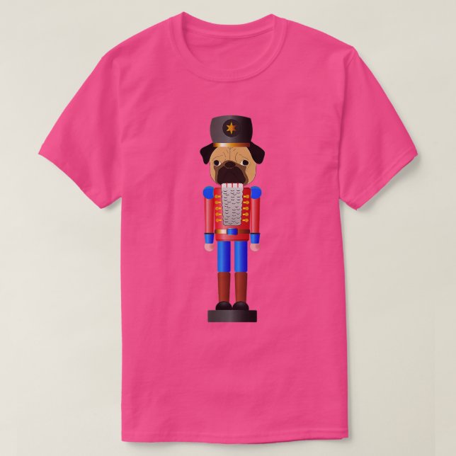 Pug Nutcracker Pets Soldier Dogs Lover Gift  T-Shirt (Design Front)