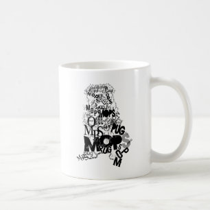 Pug of types coffee mug