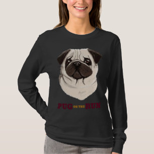 Pug on the Run - Watercolor Pug Face Classic T-Shi T-Shirt