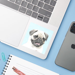 Pug Painting - Cute Original Dog Art