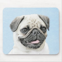 Pug Painting - Cute Original Dog Art
