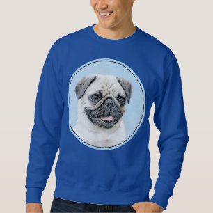 Pug Painting - Cute Original Dog Art Sweatshirt