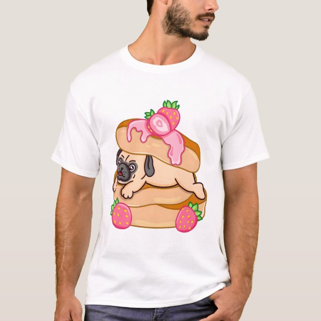 Pug Pancakes  T-Shirt (Front)