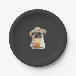 Pug paper plate