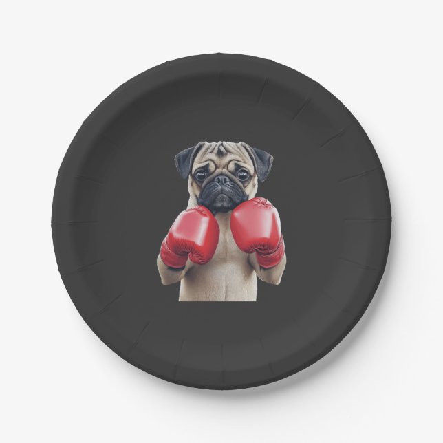Pug    paper plate (Front)