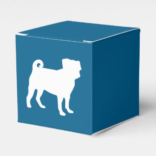 Pug Party Blue Theme Celebration Favour Box