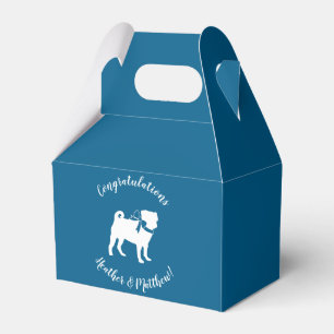 Pug Party Blue Theme Celebration Favour Box