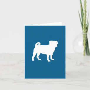 Pug Party Blue Theme Celebration Thank You Card