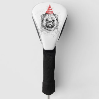 Pug Party Scribble Golf Head Cover
