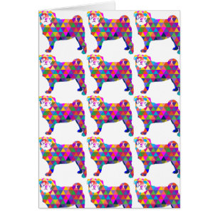 Pug Pattern red blu