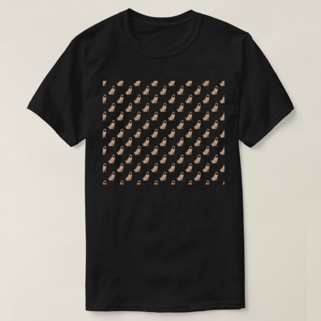 Pug Pattern T-Shirt (Design Front)
