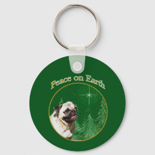 Pug Peace Key Ring