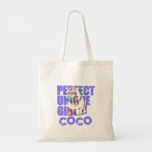PUG - Perfect Unique Girl - Personalized Name Blue Tote Bag
