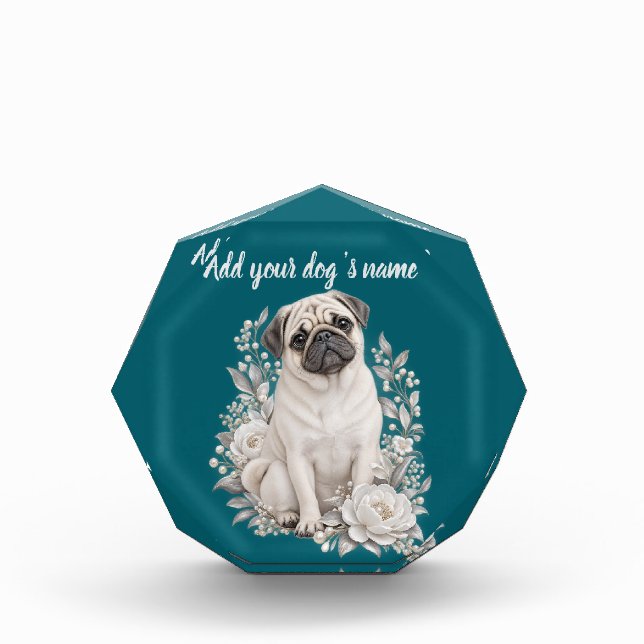 Pug personalised  block (Front)