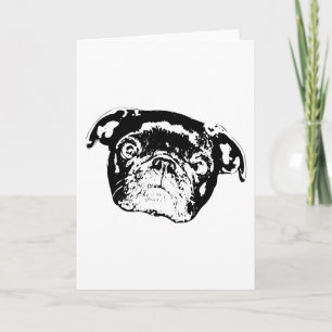 Pug Personality Festive Note Card