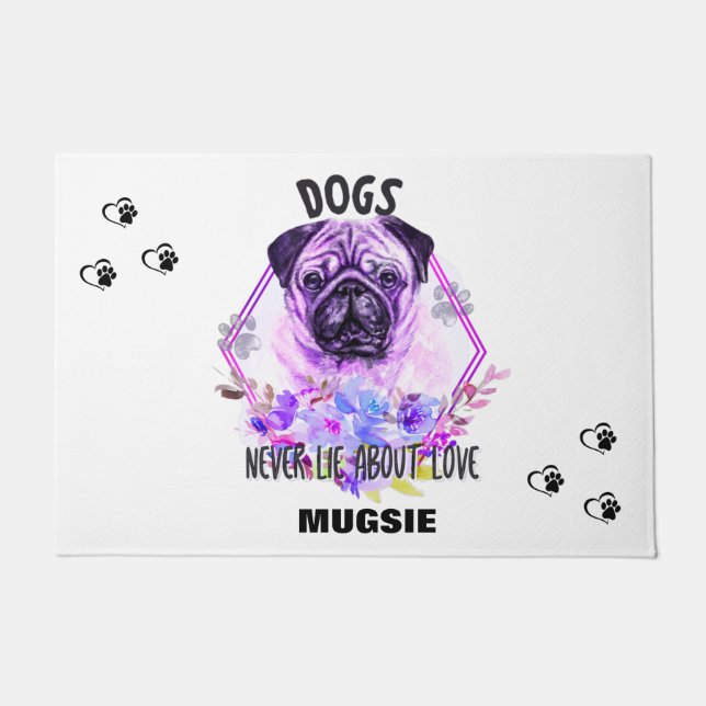 "PUG" PERSONALIZED DOORMAT (Front)
