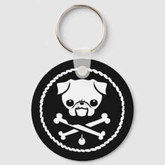 Pug Pirate Key Ring