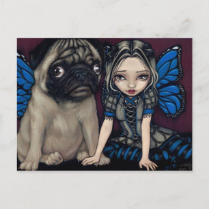 "Pug Pixie" Postcard
