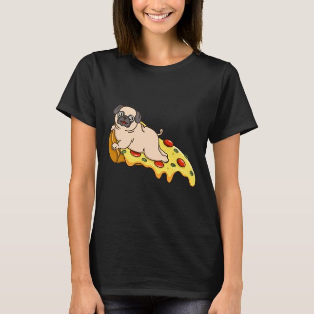 Pug Pizza Classic  390 T-Shirt (Front)