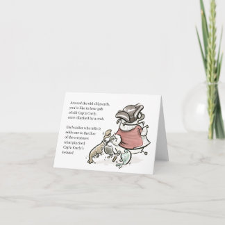Pug Poetry: Cap'n Curly card
