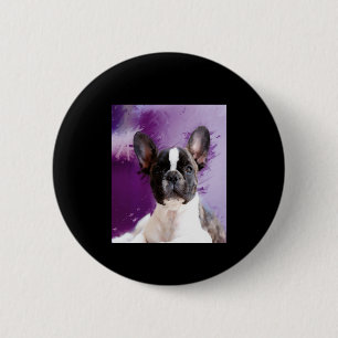 Pug Portrait Art Cute Pug 6 Cm Round Badge