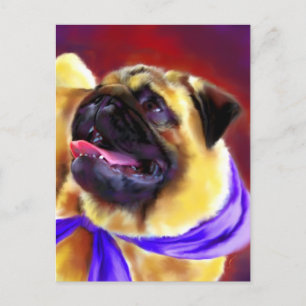 Pug Postcard