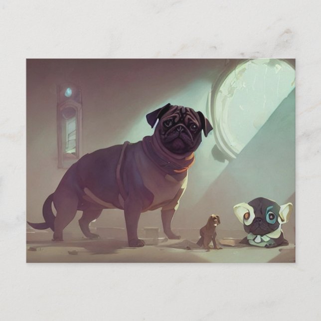 Pug Postcard (Front)