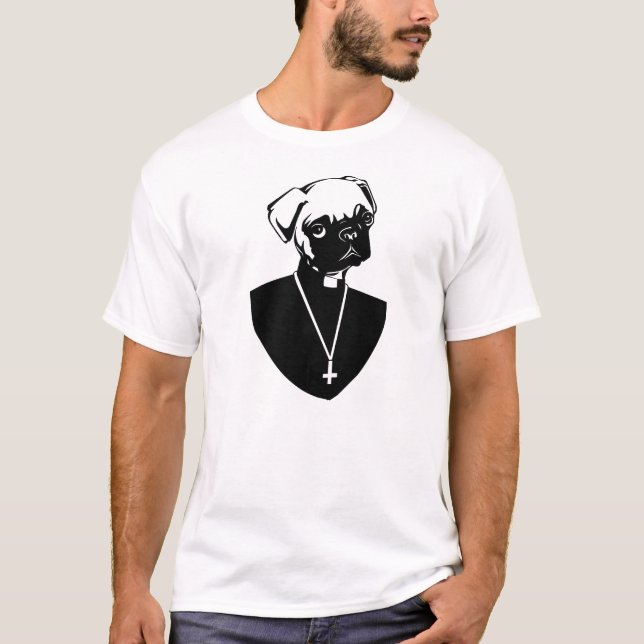 Pug Priest T-Shirt (Front)
