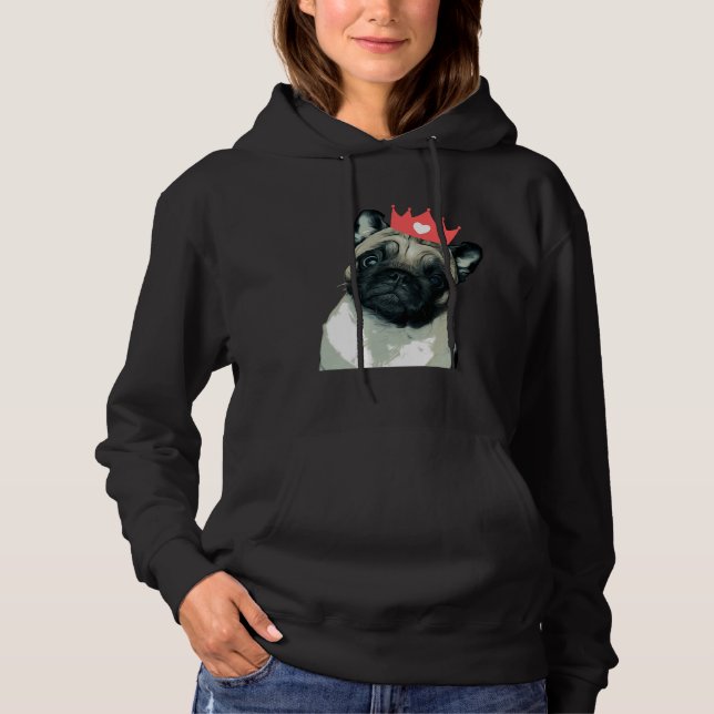Pug Princess  Classic T-Shirt 718 Hoodie (Front)