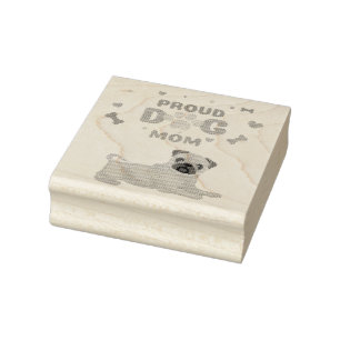 Pug Proud Dog Mum Rubber Stamp