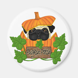 Pug Pumpkin Patch Magnet