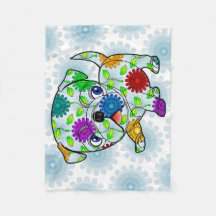 Pug Puppy Baby Blanket - Fleece - 30"x40"